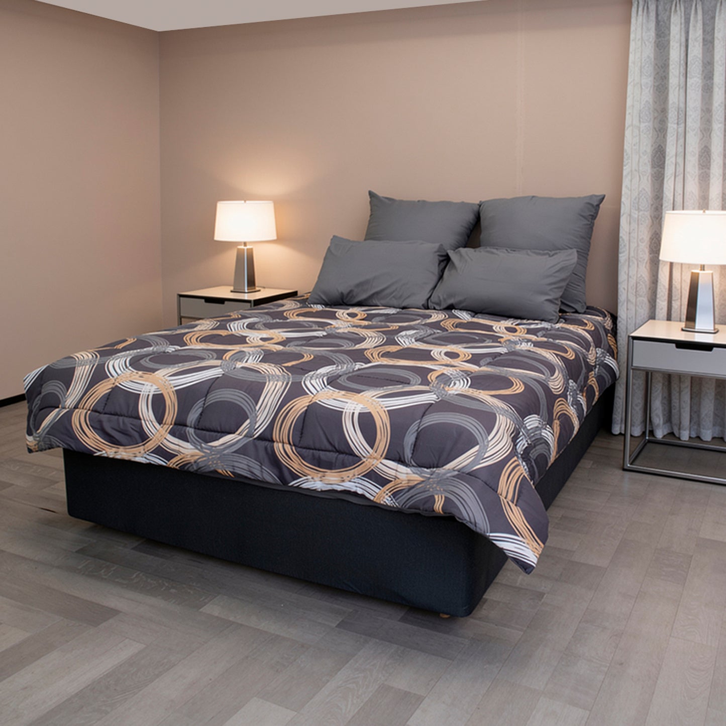 Stone Distressed 6 Piece Comforter Set