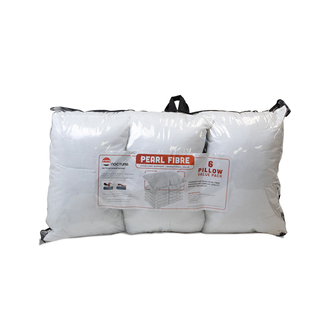 Noctura Pearl Fibre 6 Pillow Value Pack
